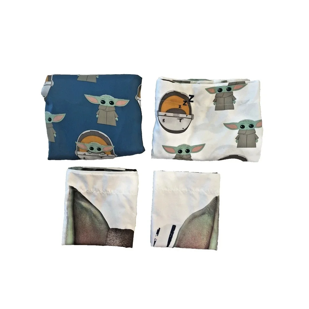 Star‎ Wars Baby Yoda Grogu The Mandalorian 4 Pc FULL Sz Sheet Set Kids Bedroom